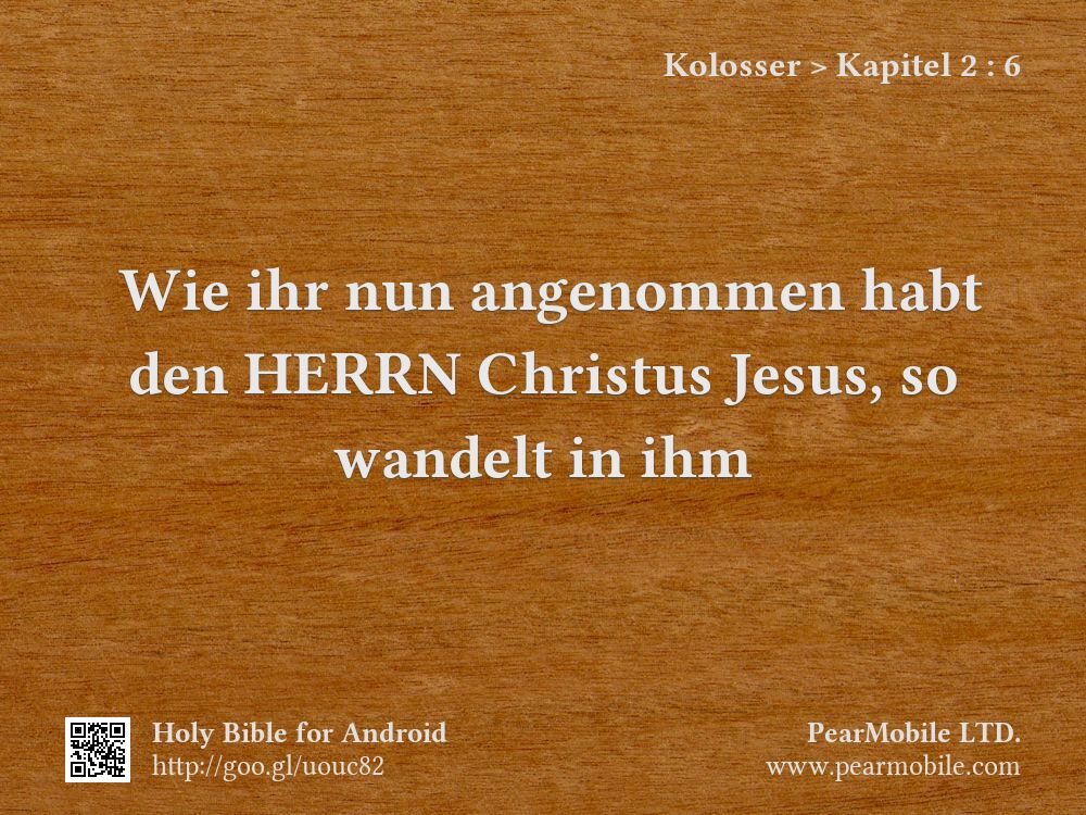 Kolosser, Kapitel 2:6